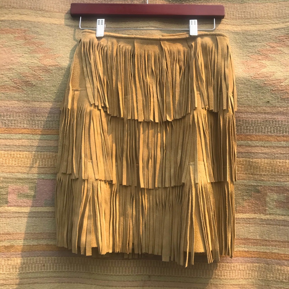 Leather skirt and top